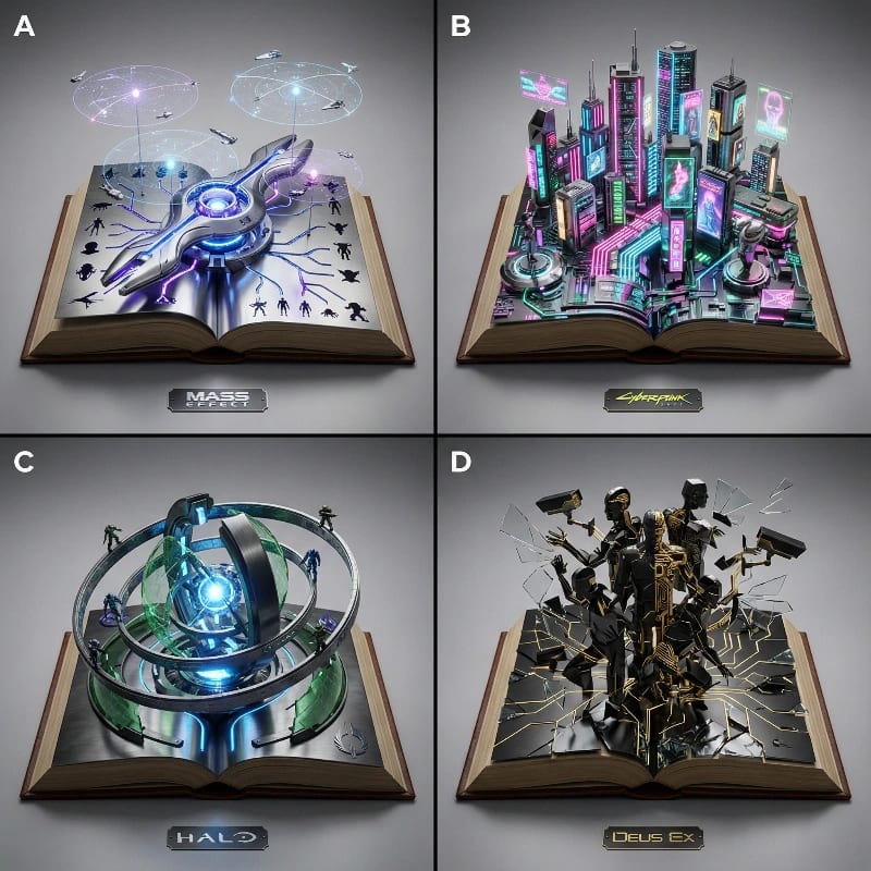 Sci-Fi Game Kinetic Panels