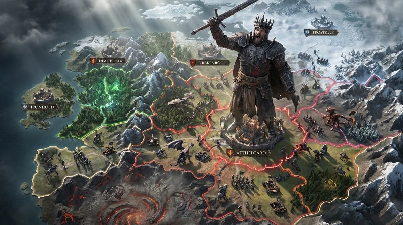 Epic Dark Fantasy War Map