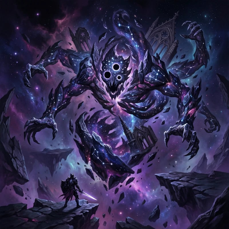 Surreal Dark Fantasy Battle