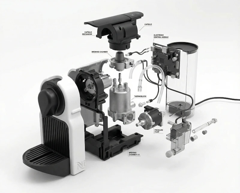 Nespresso Component Exploded View