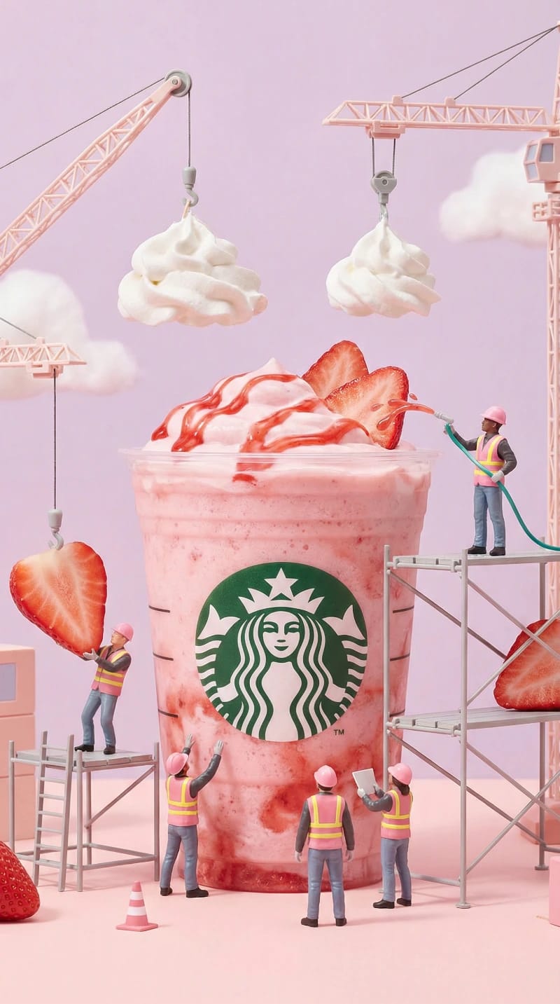 Strawberry Frappuccino Construction