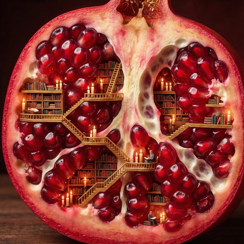 Pomegranate Candle Library