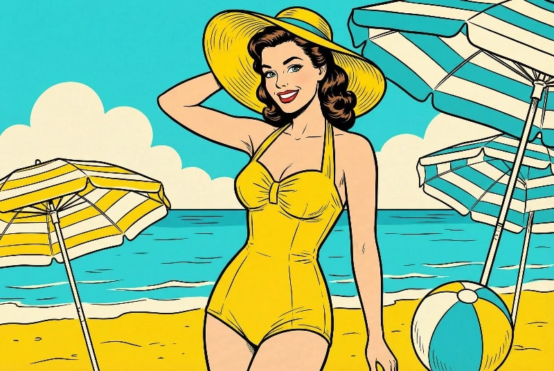 50s Pin-Up Beach Glam