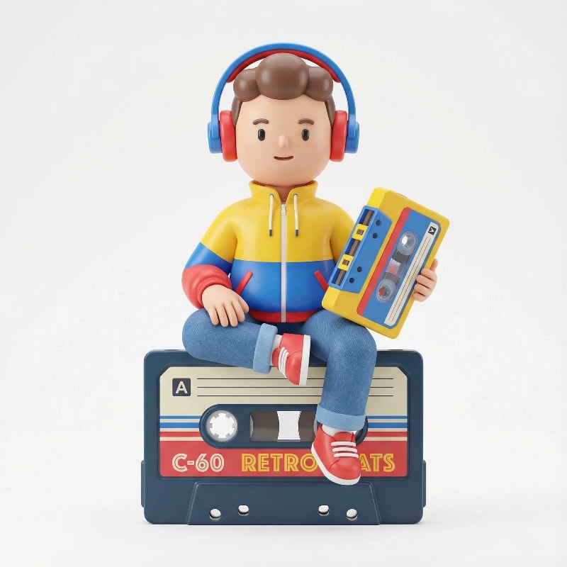 Nostalgic 3D Cassette Boy