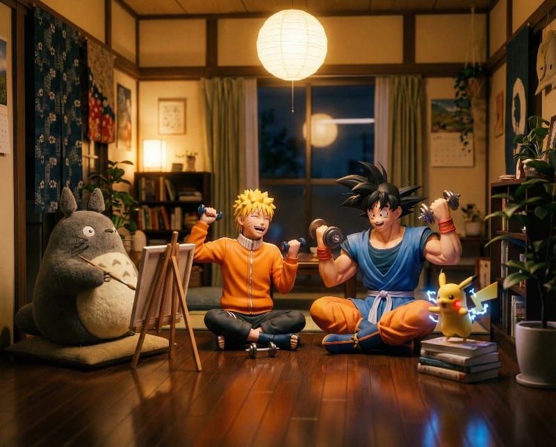 Cinematic Anime Living Room Fun