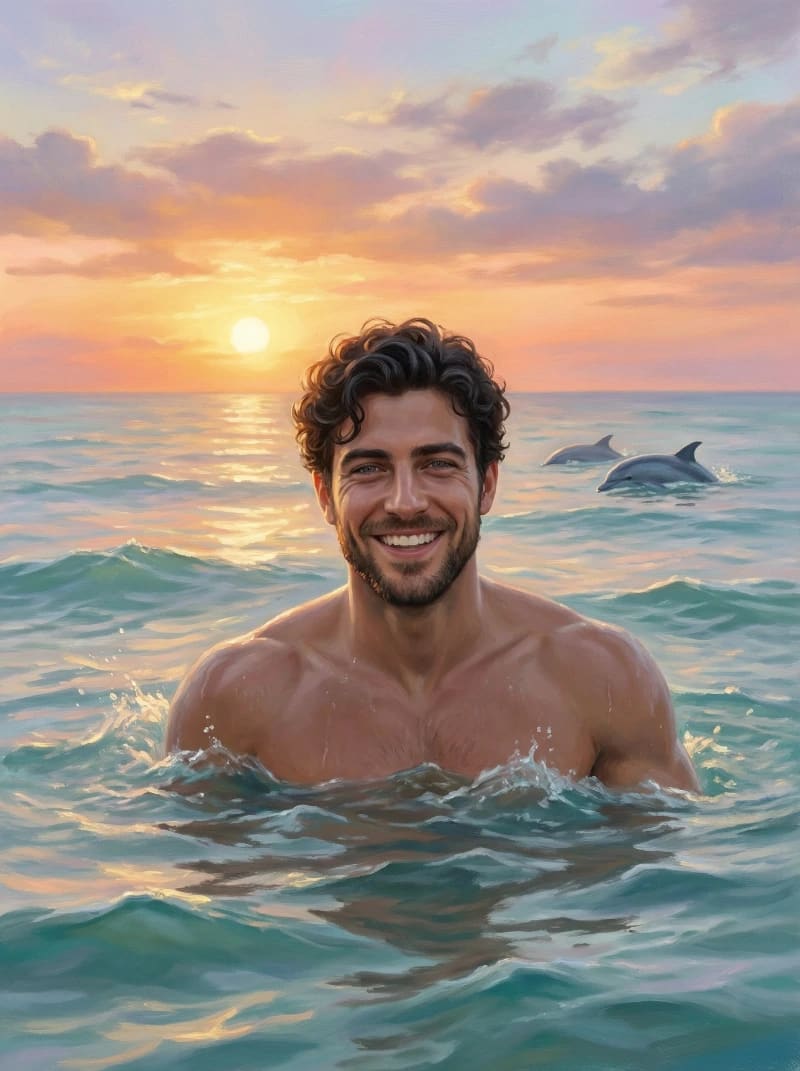 Sunset Ocean Joy
