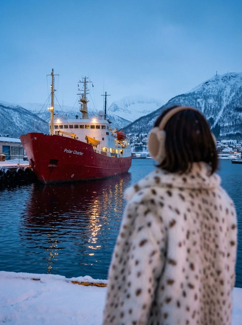 Mystic Winter Ship View