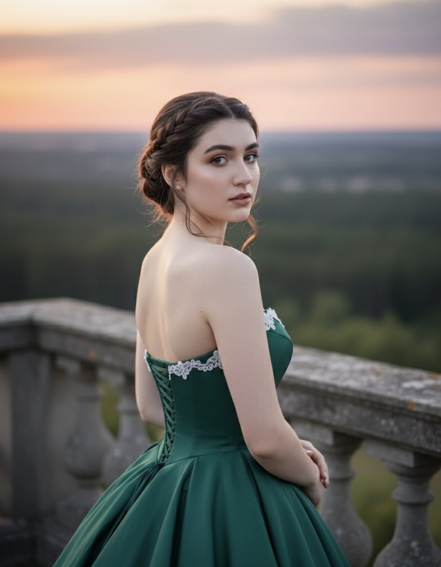 Emerald Elegance: A Portrait in Nature's Embrace