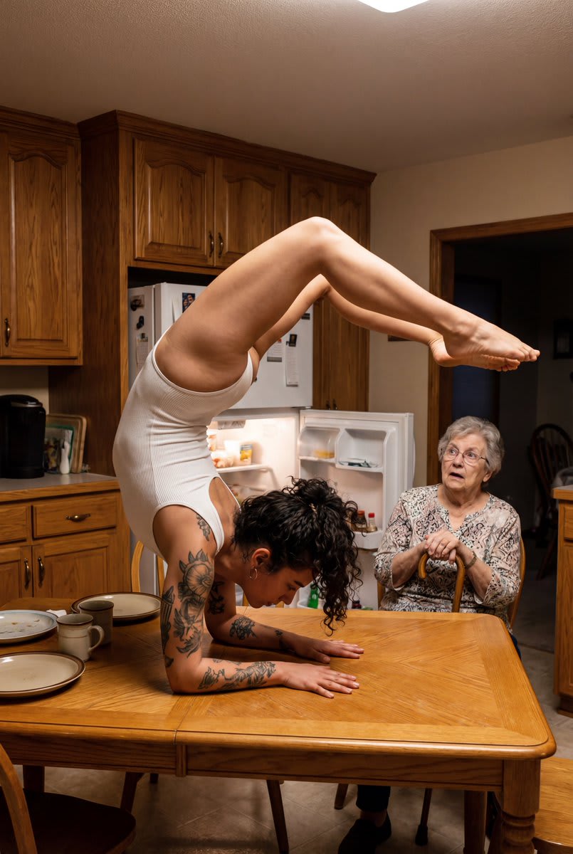 Balancing Life and Laughter: Yoga at the Kitchen Table