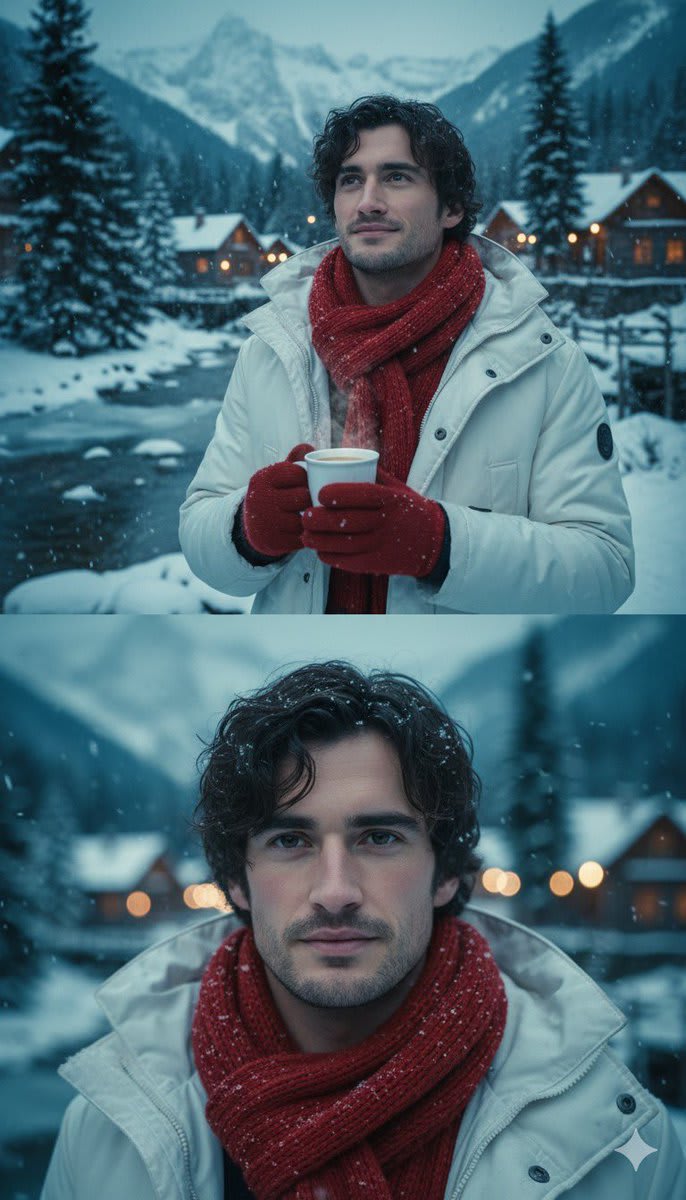 Winter Bliss: A Cinematic Portrait in the Snow