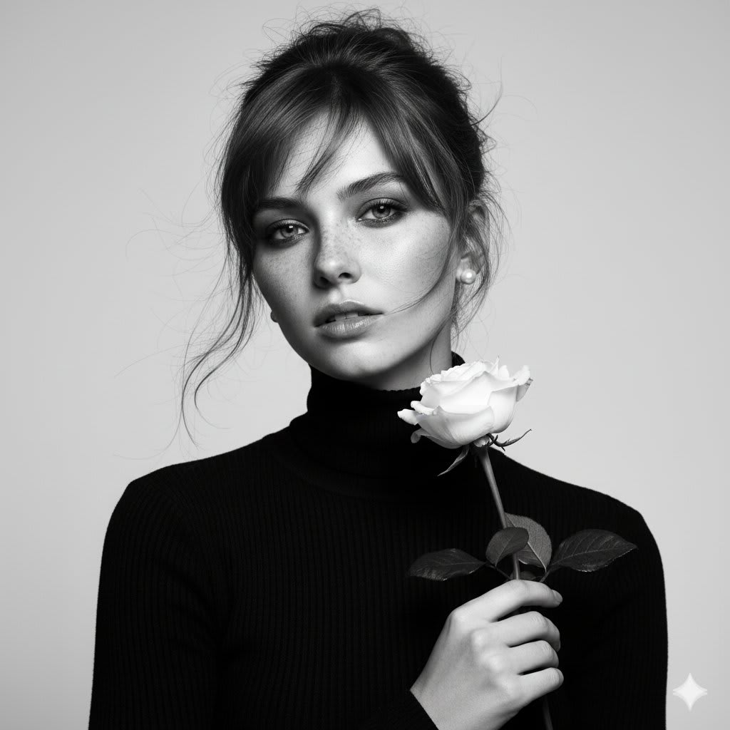 Elegance in Monochrome: A Portrait of Grace
