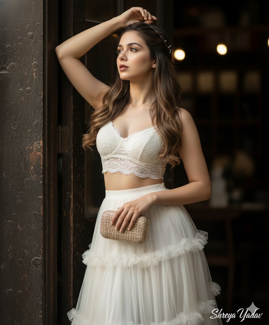 Where Light Meets Elegance: A Portrait of Thoughtful Beauty