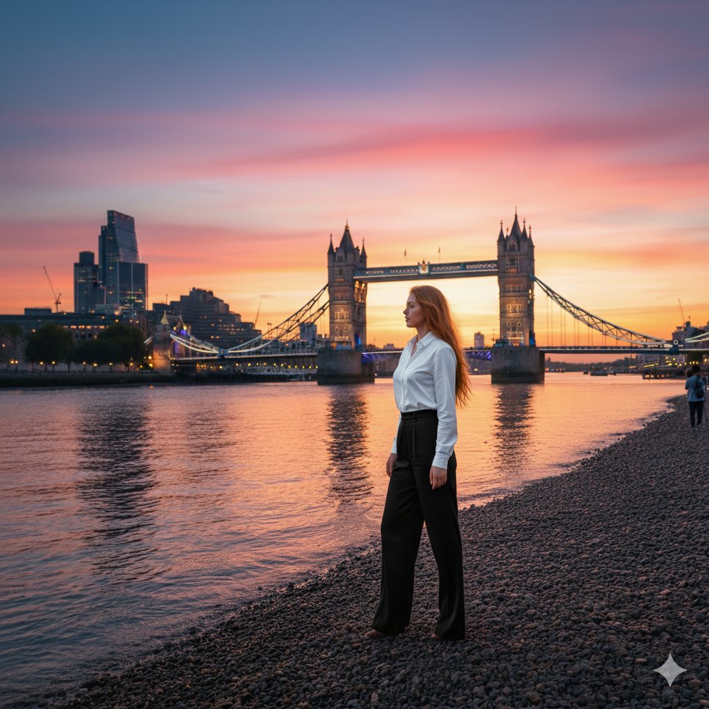 Timeless Elegance by the Thames at Sunset