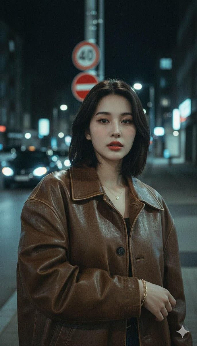 Urban Elegance: A Nighttime Portrait