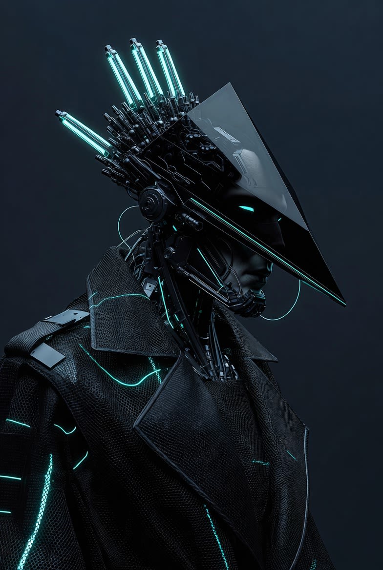 The Futuristic Guardian: A Cyberpunk Drone Unveiled