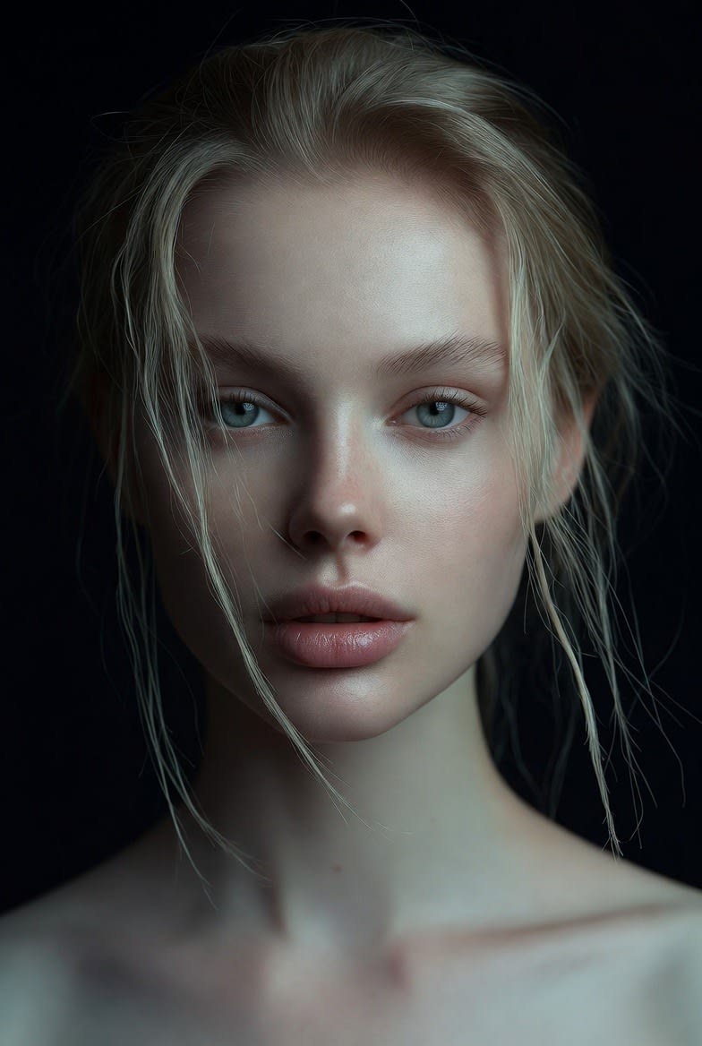 Ethereal Elegance: A Portrait in the Dark
