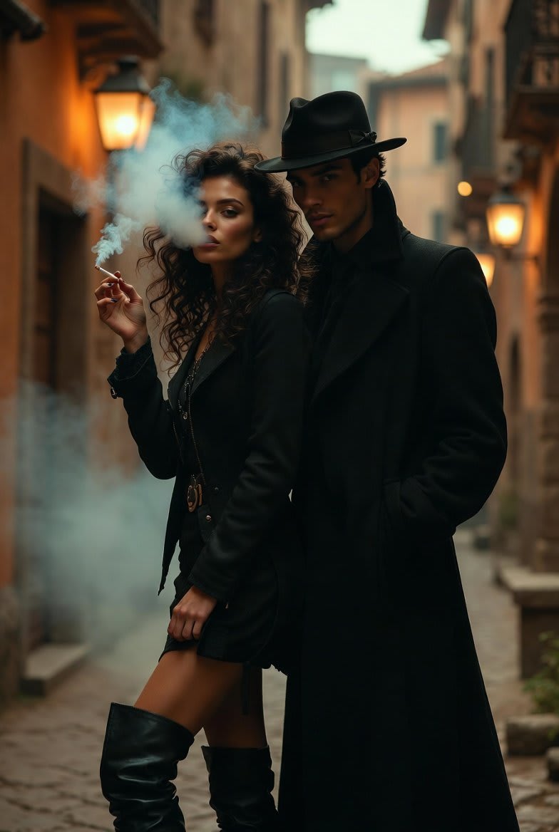 Vintage Romance on the Streets of Old Rome