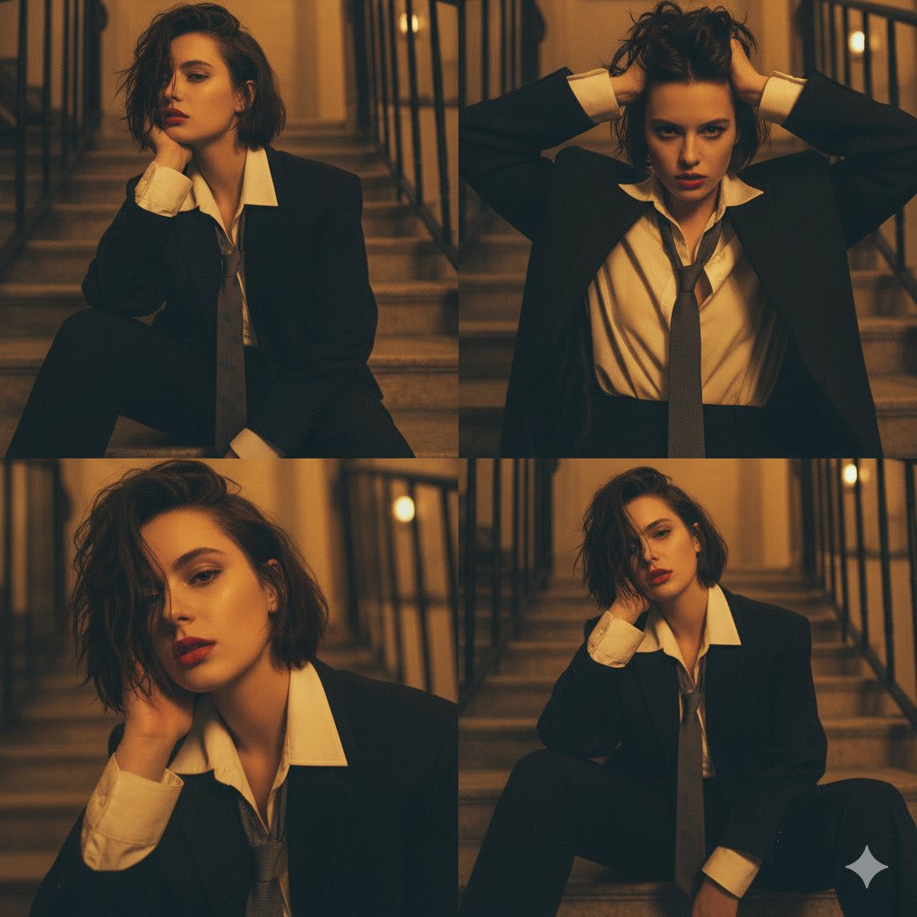 Cinematic Elegance: Androgyny Meets Mood