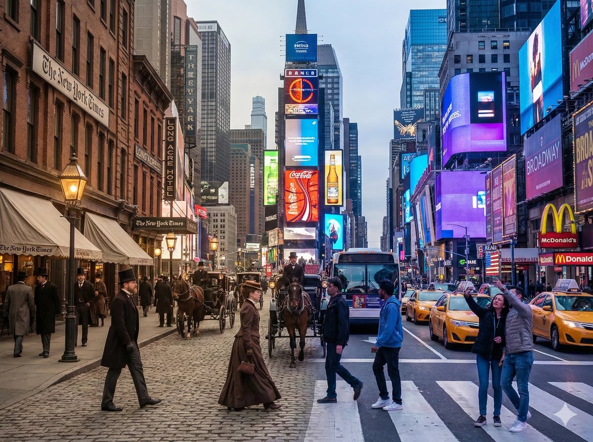Times Square Through the Ages: A Cinematic Journey