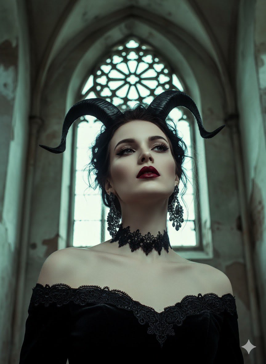 Gothic Glamour: A Haunting Portrait