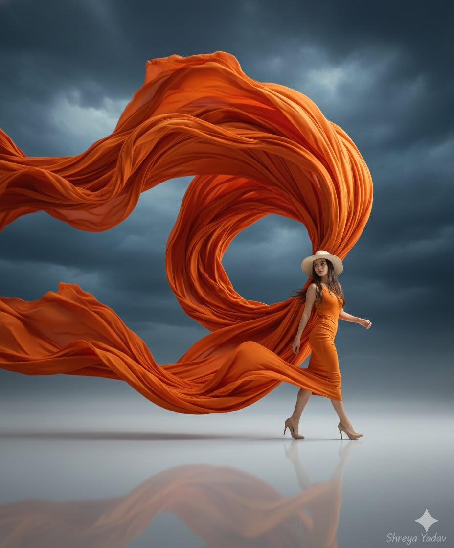 Unleashing Vibrancy: A Dance of Fabric and Storm