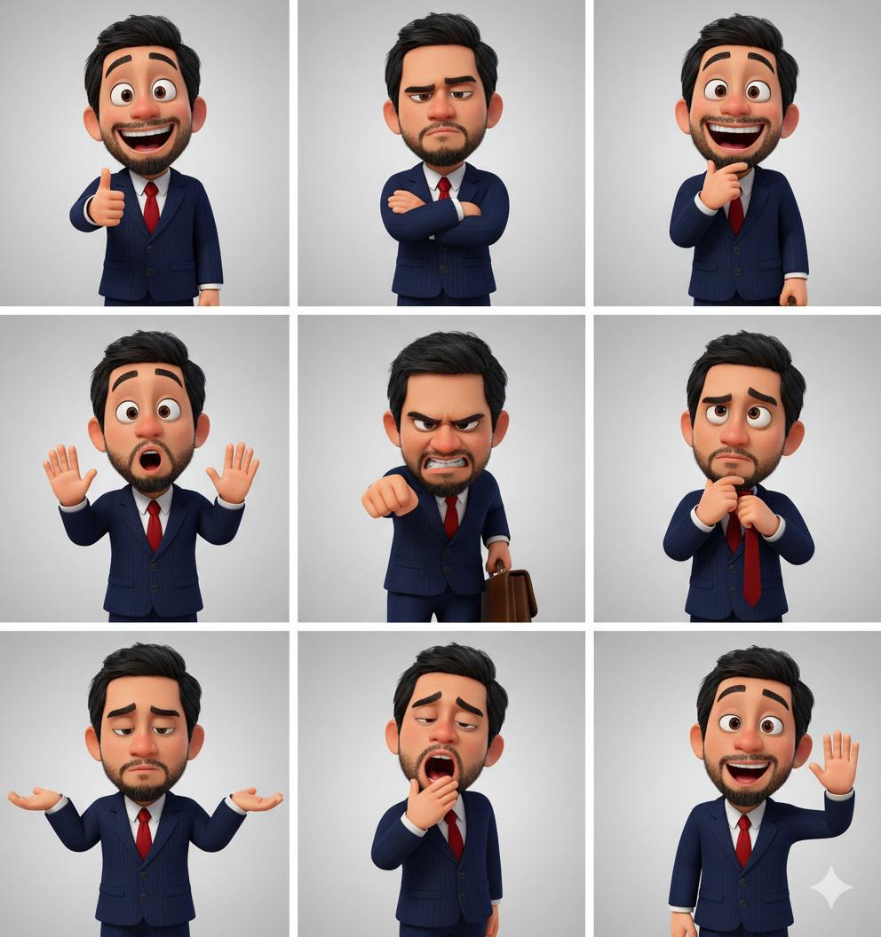 Pixar-Inspired Character Showcase: A Range of Emotions