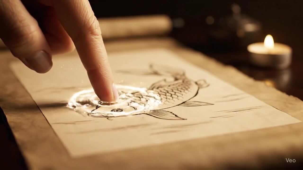 From Ink to Life: The Koi's Enchanting Rebirth