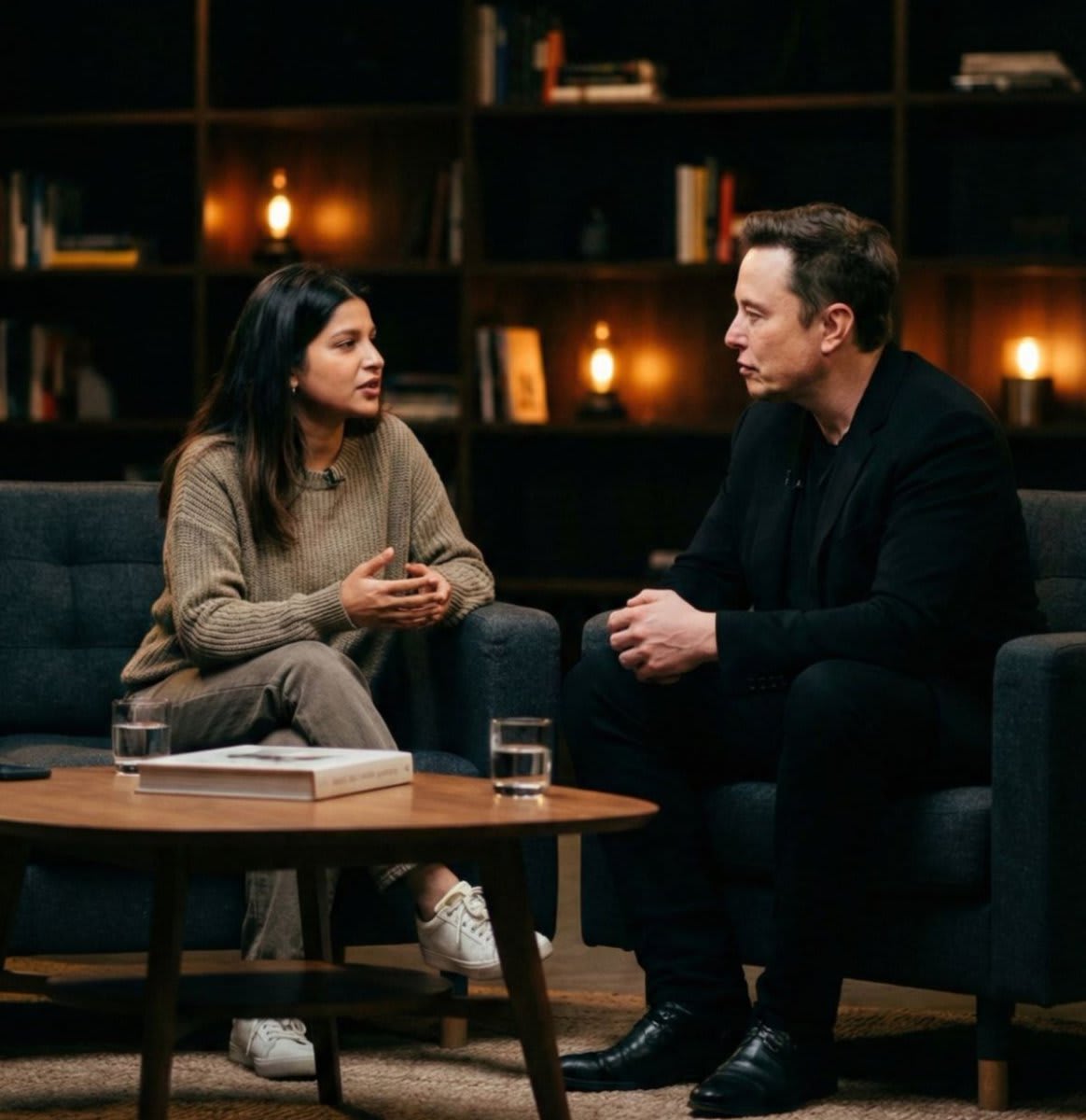 YouTube Thumbnail - Talk-Show Style Celebrity Interview Photo