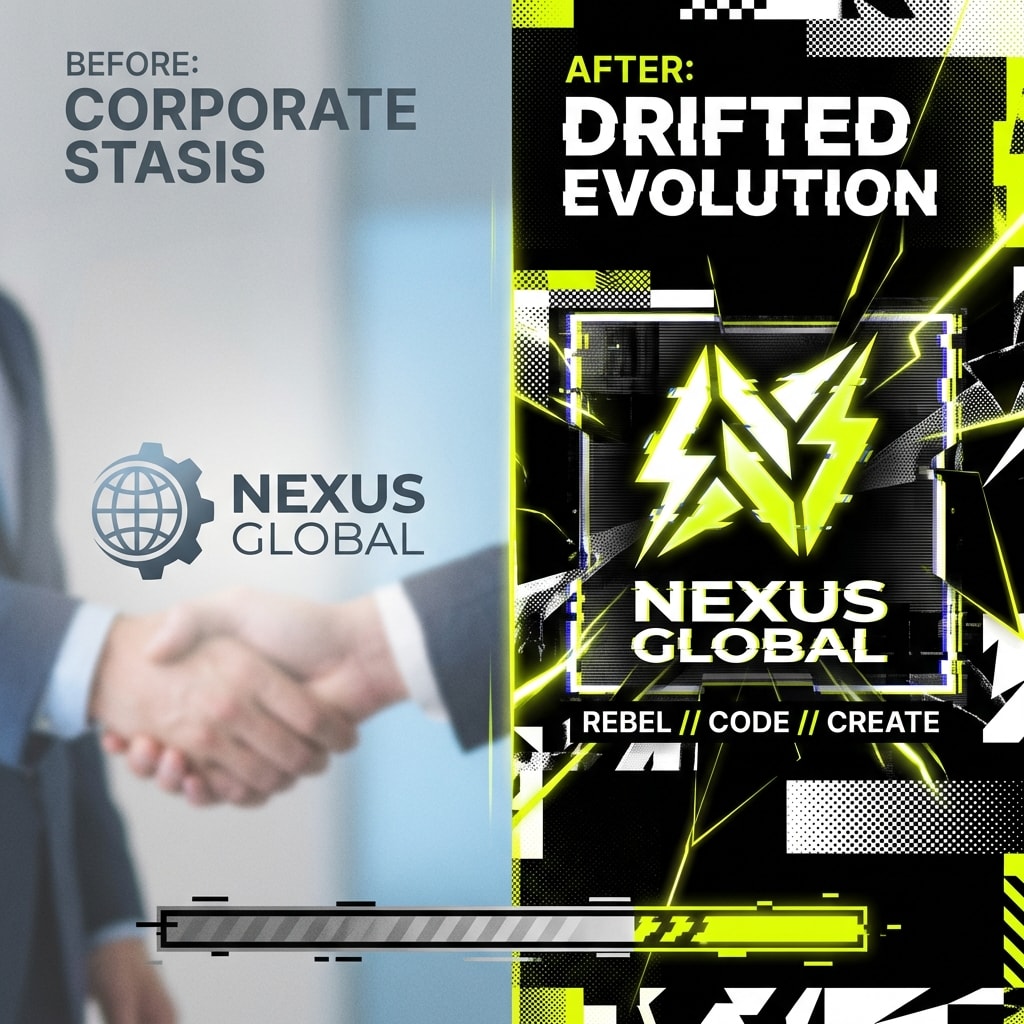 Product Marketing - Conceptual Rebrand Reveal Visual Prompt