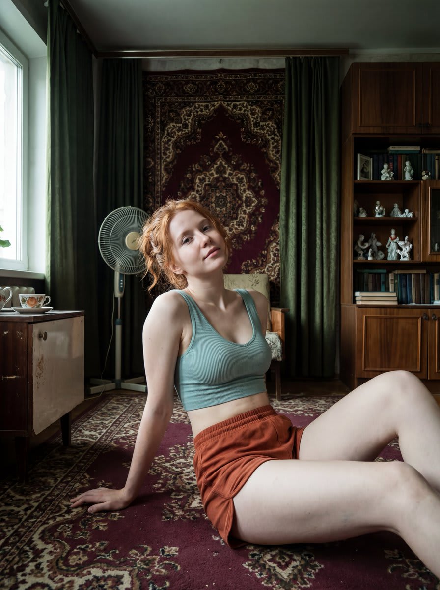Soviet-fit-girl-on-carpet