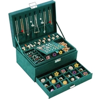 Caixa de joias verde com