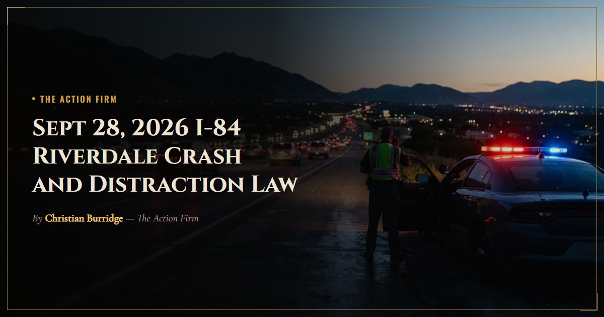 Sept 28, 2026 I-84 Riverdale Crash and Distraction Law