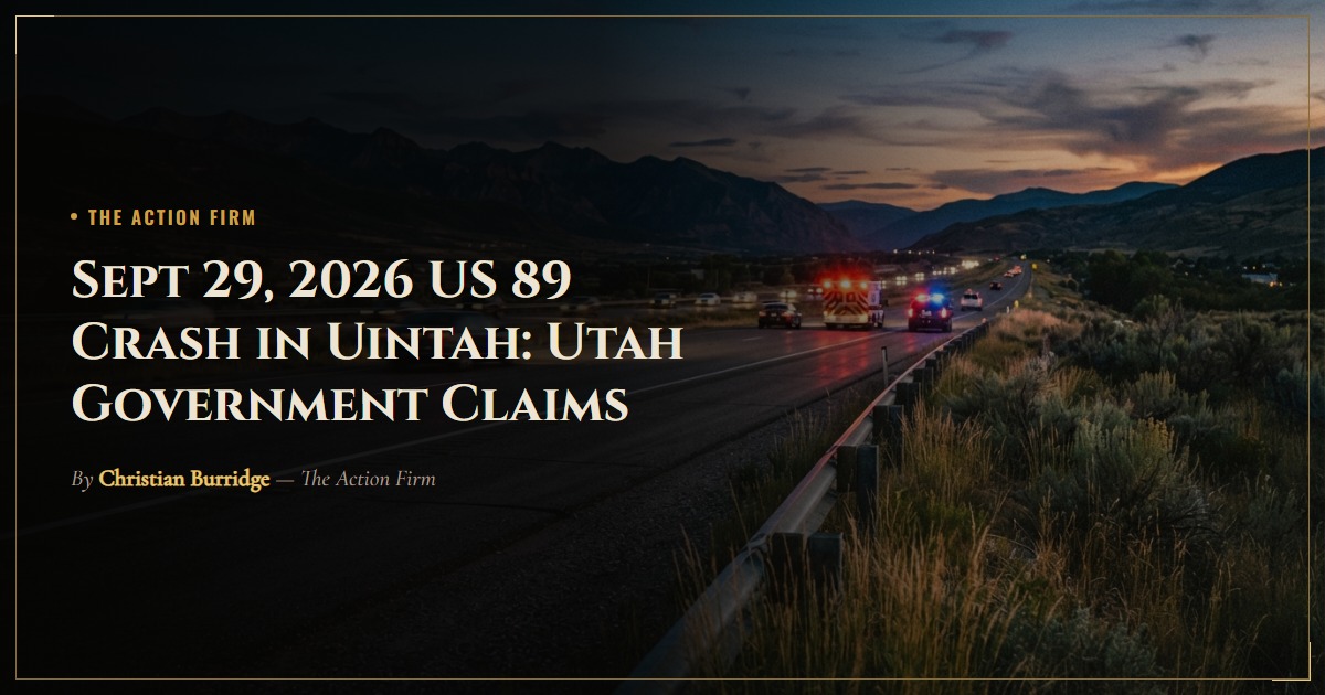 Sept 29, 2026 US 89 Crash in Uintah: Utah Government Claims