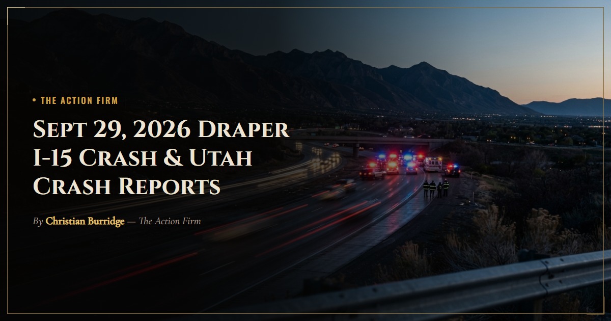 Sept 29, 2026 Draper I-15 Crash & Utah Crash Reports