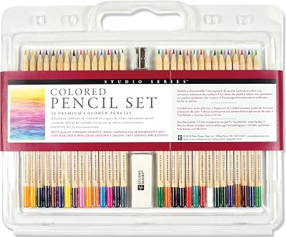 PETER PAUPER PRESS Studio Series Colored Pencil Set (Set of 30)
