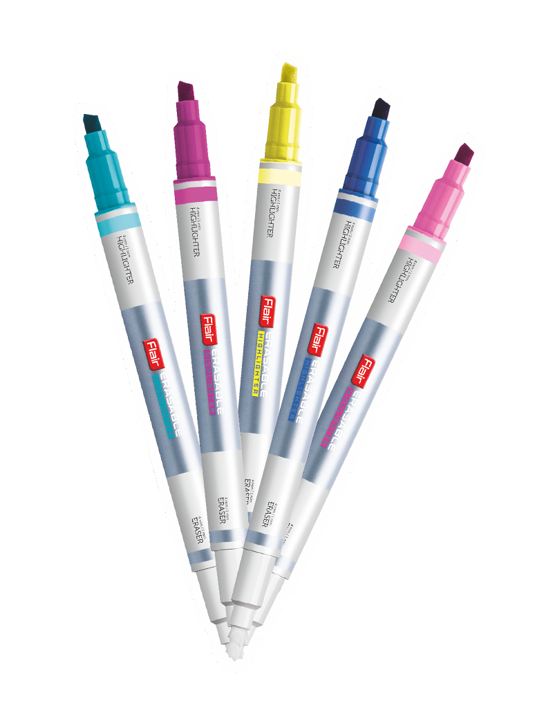 Flair erasable highlighter-pack of 5