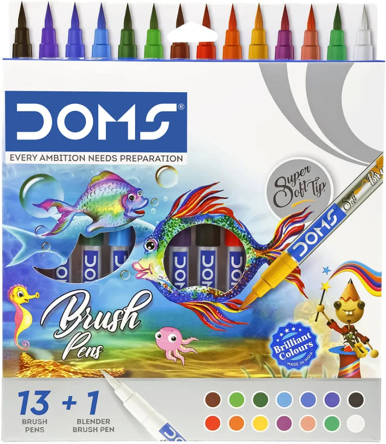 Doms brush pens 13 shades+1 blender pen