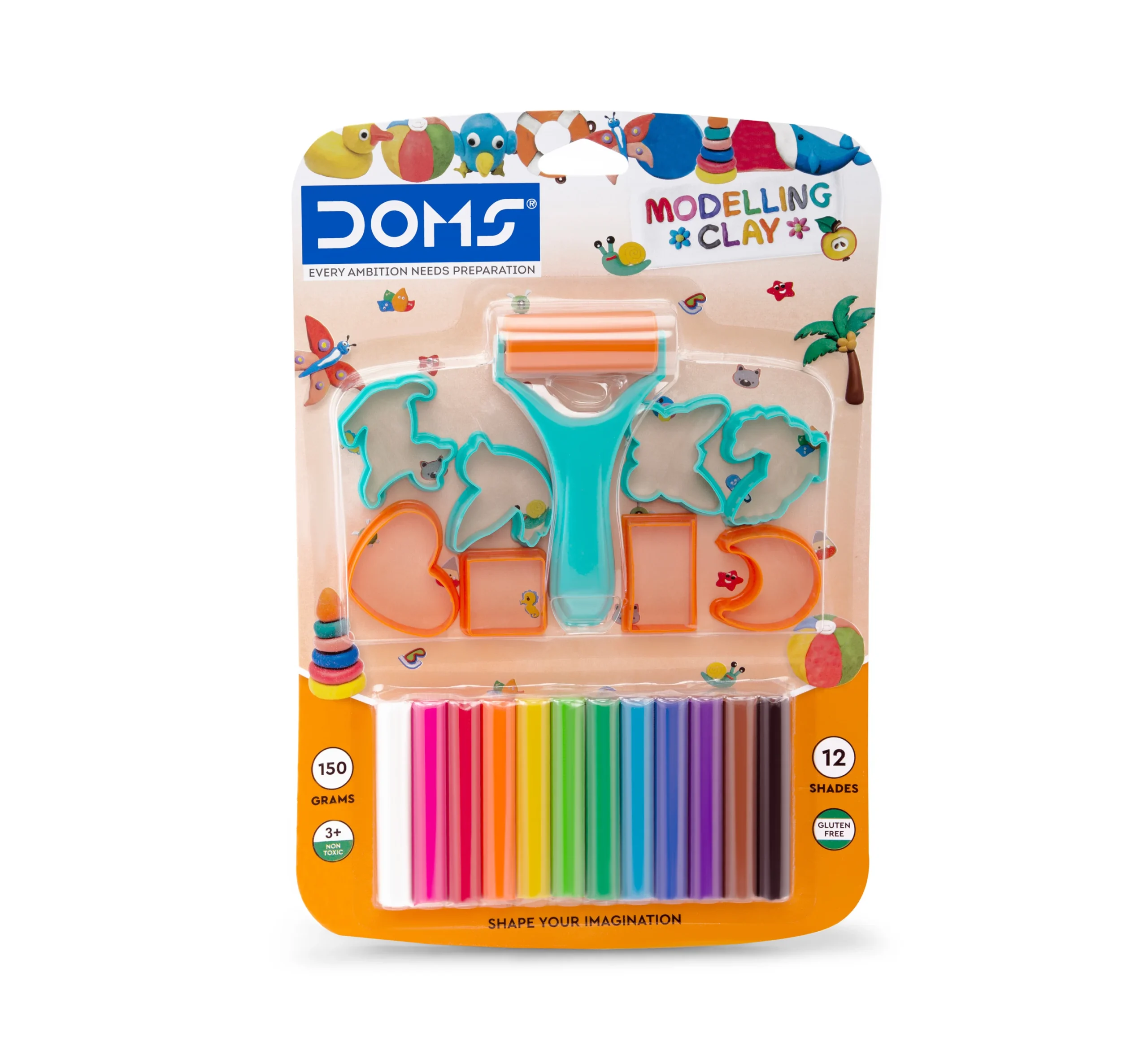 DOMS MODELING CLAY SET OF 12 SHADES