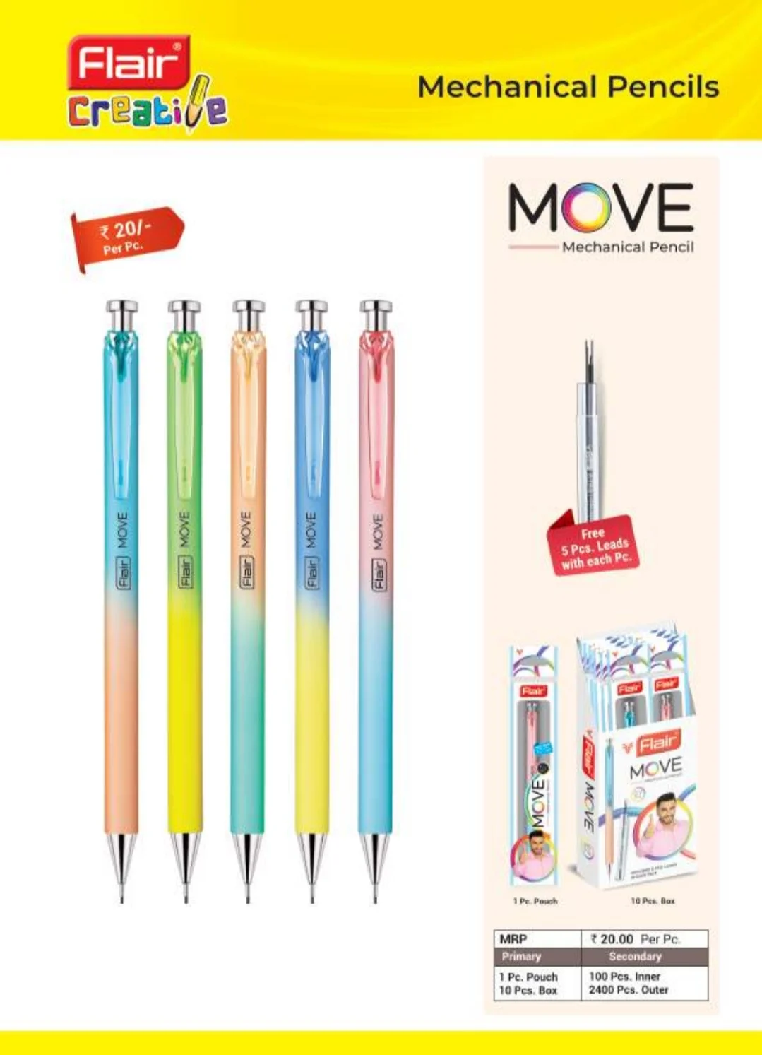 FLAIR MOVE MECHANICAL PENCIL 0.5mm