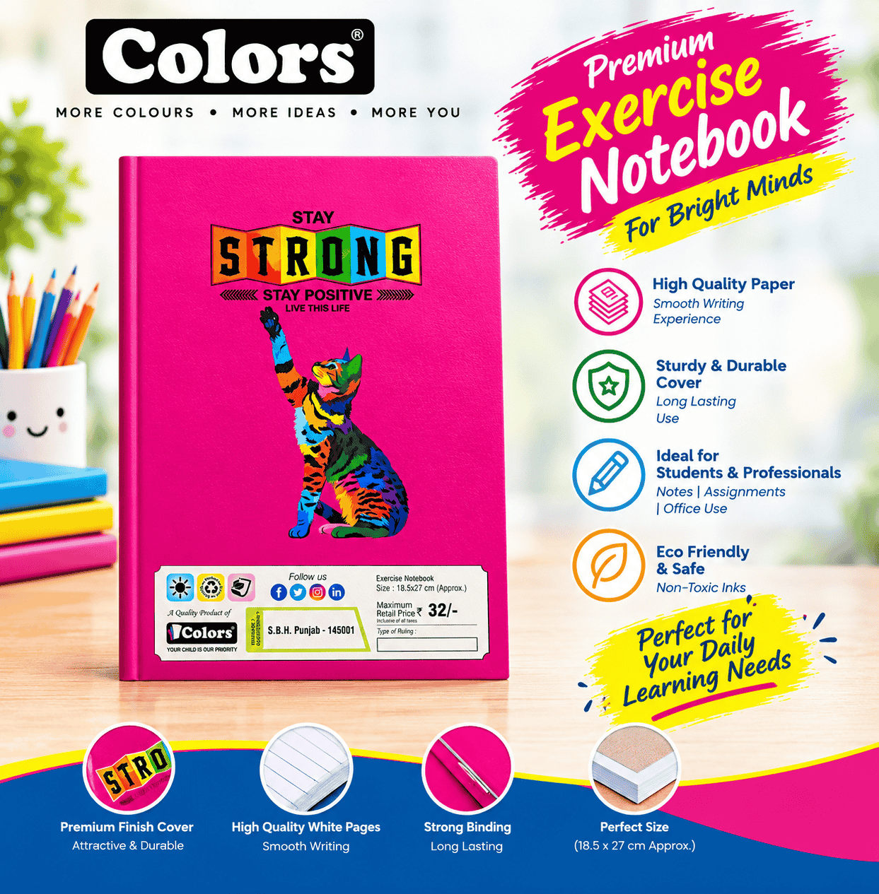 Colors notebook 72 pages
