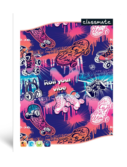 Classmate Register A4 Size | Long Notebook | Page 304 | Soft Cover | Single Line | Pack of 6