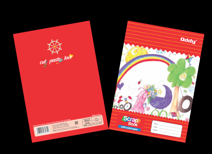 Oddy Scrap Book | Color Sheet | 40 Page | A4 Size | Ruled