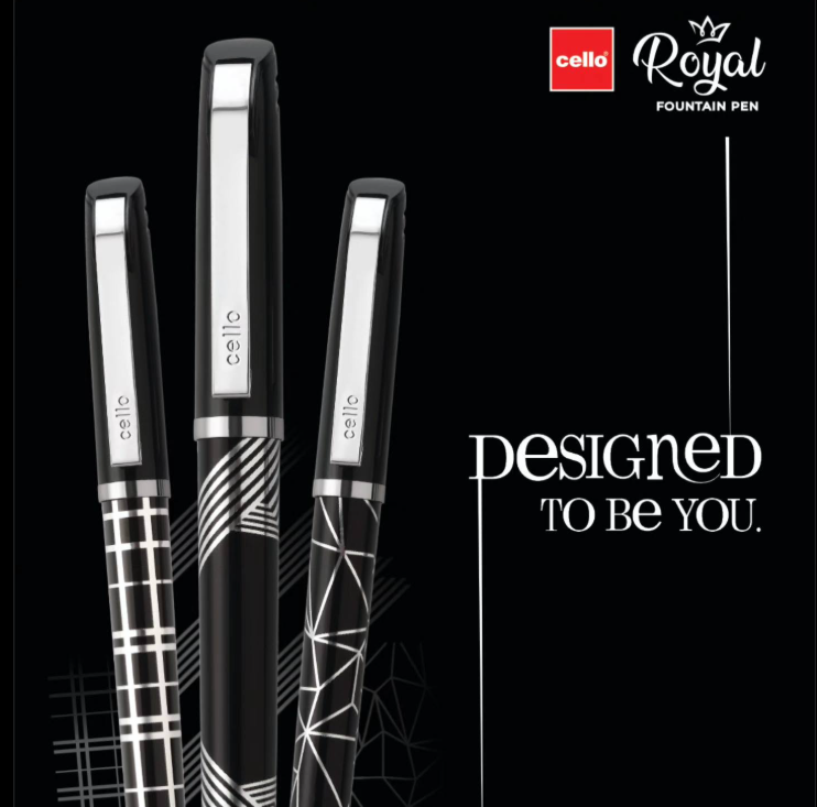 Cello Royal Fountain Pen | Gel Pen | Blue Pen
