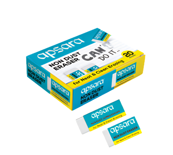 Apsara Non Dust Eraser | Pack of 20 | Jumbo Eraser
