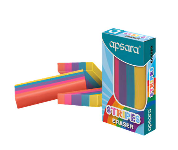 Apsara Stripes Eraser | Pack of 10
