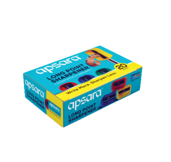 Apsara Long Point Sharpener | Pack of 20