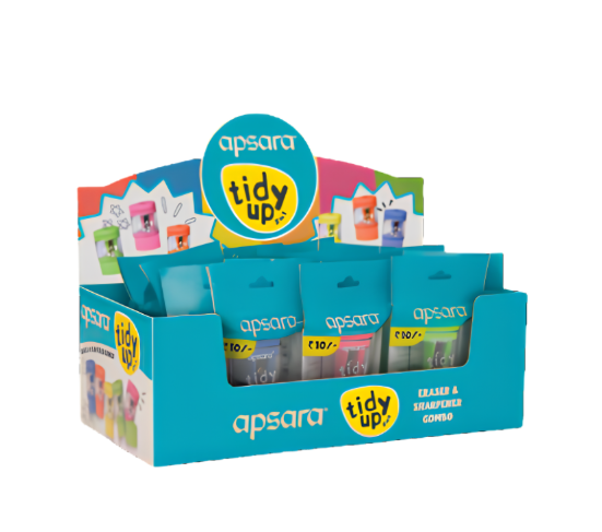 Apsara Tidy up Eraser-Sharpener Combo | Pack of 20