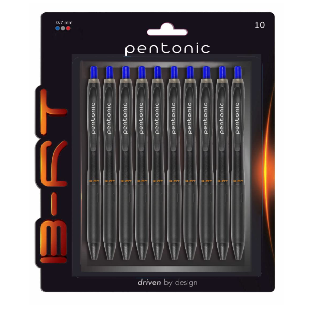 Pentonic B-RT 0.7mm Ball Pen | Blue Ink | Set of 10