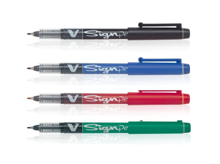 Pilot V Sign Pen | Blue | Black | Red | Green