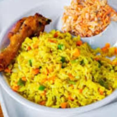 Fried Rice, Plantain & Beef